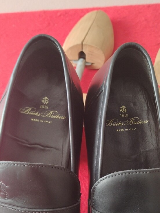 Brooks Brothers Men\'s Black Leather Penny Loafers main image 7